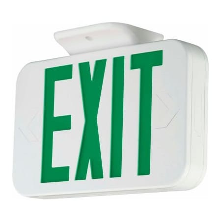Hubbell Lighting Hubbell LED Exit Sign with Self-Diagnostics, Nicad Battery, White with Green Letters, 120/277V CEGSD